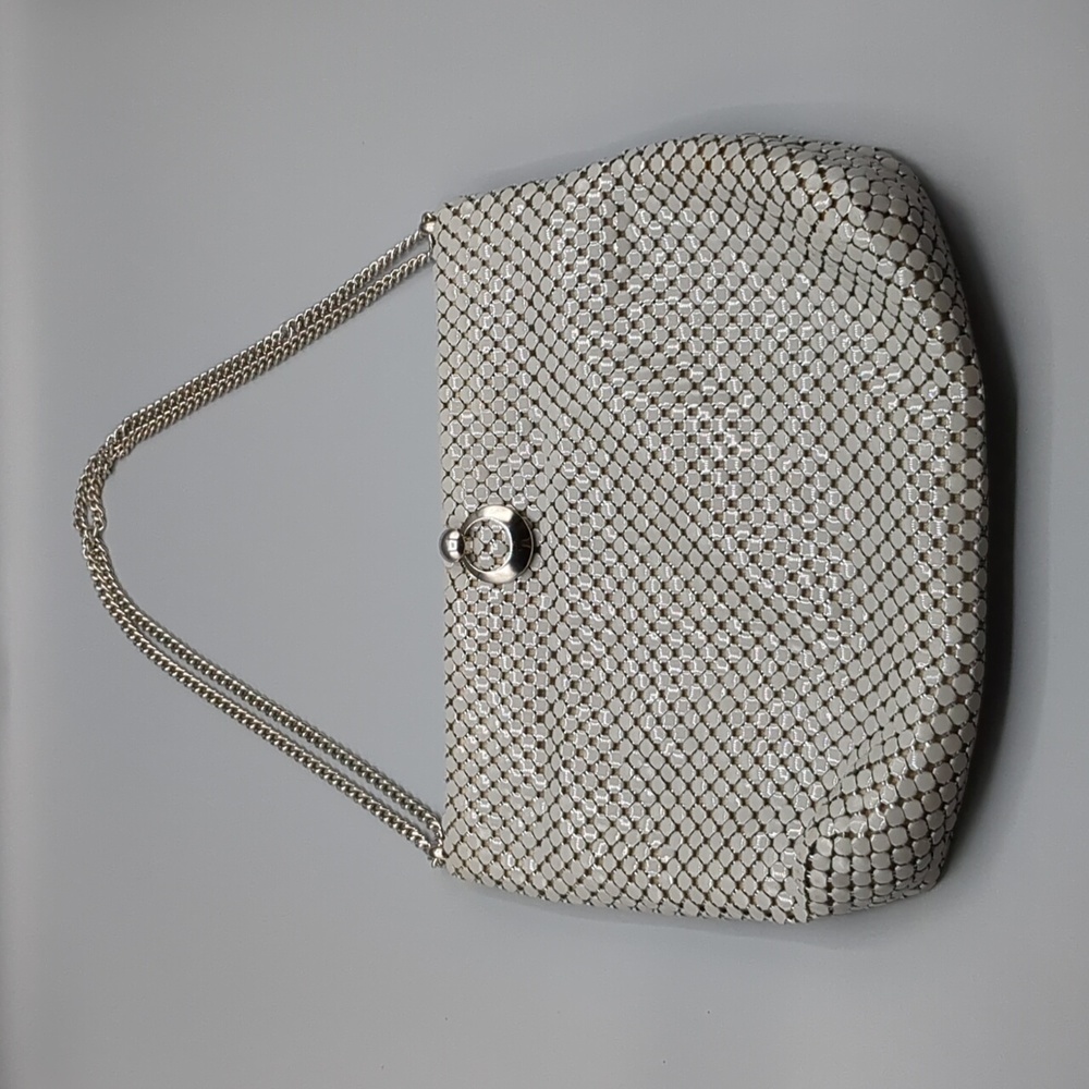 Whiting & Davis White Chainmail Mesh Purse - image 1